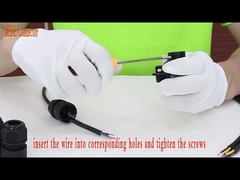 کانکتورهای برق ضد آب تیپ 5 پین جعبه اتصال کابل IP68 5 پین