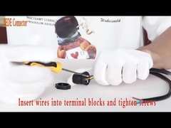 خود قفل M19 اتصال ضد آب PA66 کابل مواد به پانل نصب در پشت