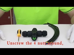 کانکتور برق کواکسیال لیوان لحیم کاری نر و ماده DB 2w2 ضد آب IP 68