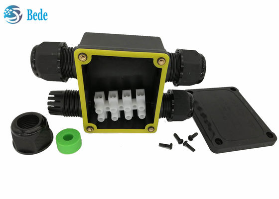 PA 66 External Waterproof Junction Box Wire Distribution Box 4 Channel IP68 450V