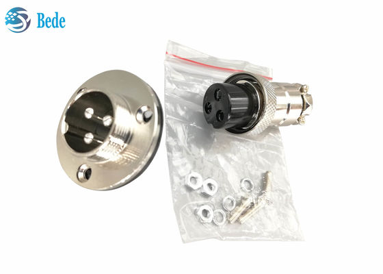 Circular Flange Gx20 Plug Male And Female Set Panel Mount Connector