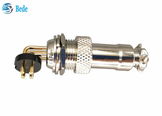 2 4 پین Gx12 3 پین کانکتور PCB جوش 90 درجه پین 3A 200V