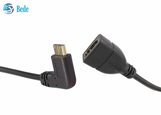 مبدل کابل مینی HDMI زاویه دار نر به HDMI ماده، کانکتور 4 جهت بالا-پایین-چپ-راست