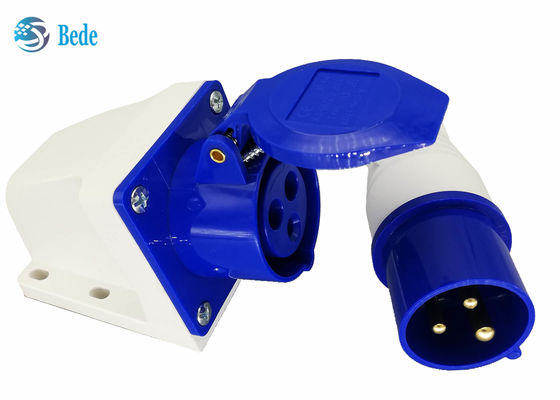 220-250V 16A کانکتور صنعتی مرد و زن تک فاز 2P + E رنگ آبی