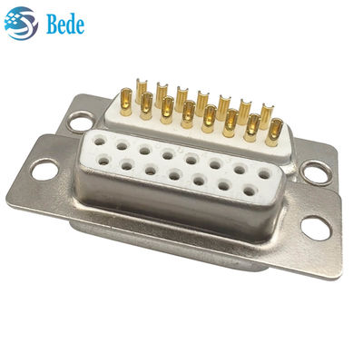 کانکتورهای D-Sub 15 مادگی درجه یک مقاومت عایق 5000 مگااهم حداقل سبک کانکتور D-SUB 15