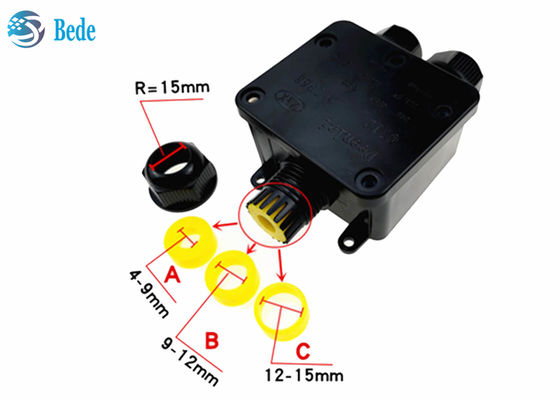 Y Tee Type Outdoor Wire IP68 Waterproof Junction Box With Terminal Blocks