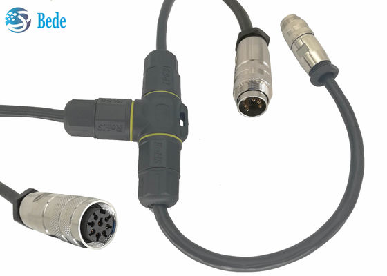 کانکتورهای برق ضد آب تیپ 5 پین جعبه اتصال کابل IP68 5 پین