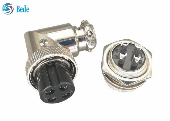 هواپیمای Gx16 4 پین کانکتور مجموعه پلگ و سوکت کیت آرنج پانل نصب کانکتور