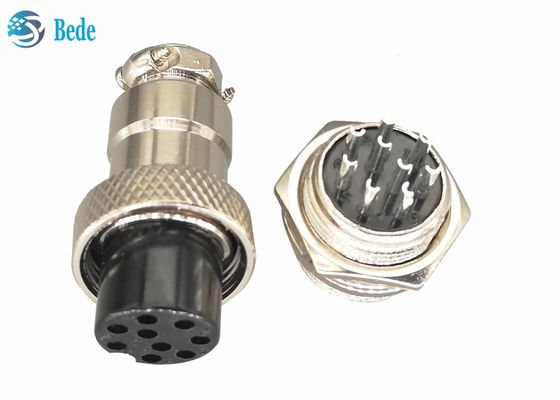 Gx16 Aviation Connectors 9 Pins Male And Female Sets Aircraft Cable Connectors Silver Plated