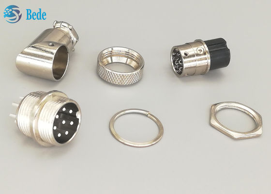 G×16 8 پین نر و ماده اتصال دهنده هوانوردی پلاگین نوع L پلاگین با روکش نقره ای