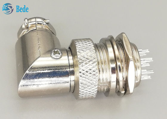 G×16 8 پین نر و ماده اتصال دهنده هوانوردی پلاگین نوع L پلاگین با روکش نقره ای