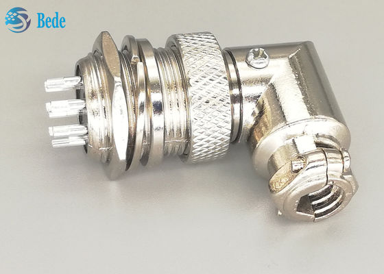 G×16 8 پین نر و ماده اتصال دهنده هوانوردی پلاگین نوع L پلاگین با روکش نقره ای