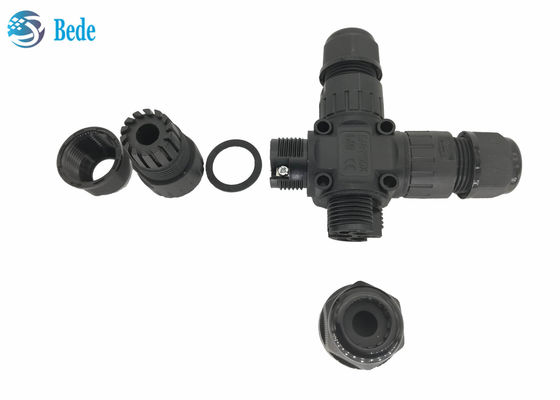 X Type 4-Channel Ip68 کانکتور ضد آب 3 - قطب ایده آل برای سیم های 3 پین