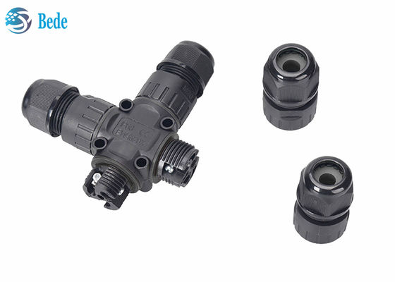 X Type 4-Channel Ip68 کانکتور ضد آب 3 - قطب ایده آل برای سیم های 3 پین