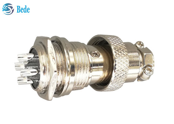 کانکتور 4 پین GX16 مستقیم هوانوردی RoHS نر و ماده با روکش نقره ای