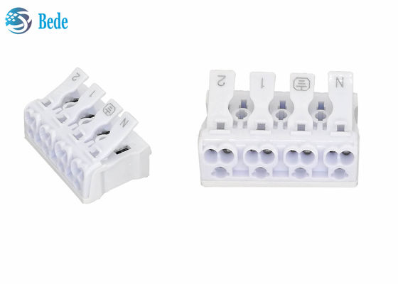 اتصال دهنده سیم فشاری 4 قطبی PA66 - ترمینال های سریع بلوک ترمینال اهرمی 450 ولت 16 آمپر