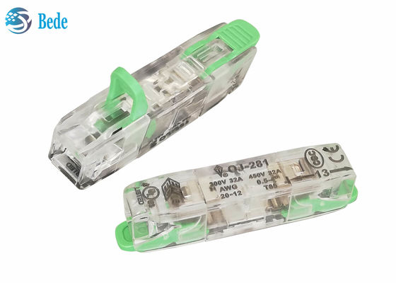 1 Way Quick Terminal Block Universal Wire And Cable Push In Connector Block 450V 32A