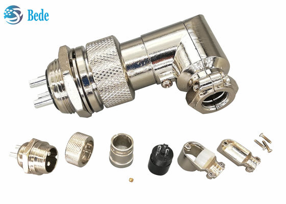 مجموعه کانکتورهای نصب پنل کانکتور Gx20 زانویی 90 درجه زاویه راست