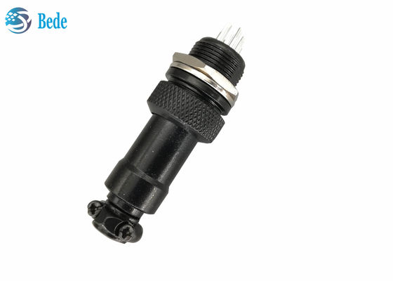 کانکتور هوانوردی GX 12 رنگ مشکی 5 6 7 پین M12 کانکتورهای نصب پنل