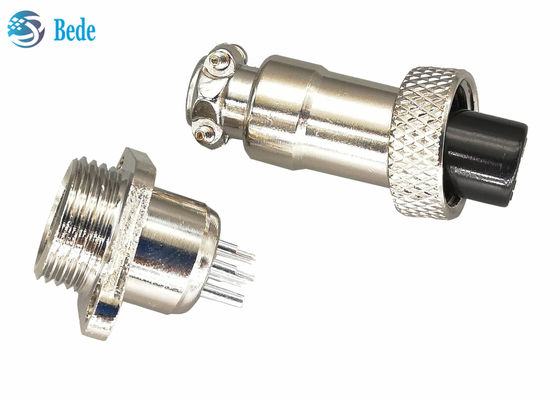 3A 200V GX12 کانکتور هوانوردی M12 با فلنج لوزی مجموعه های نر و ماده