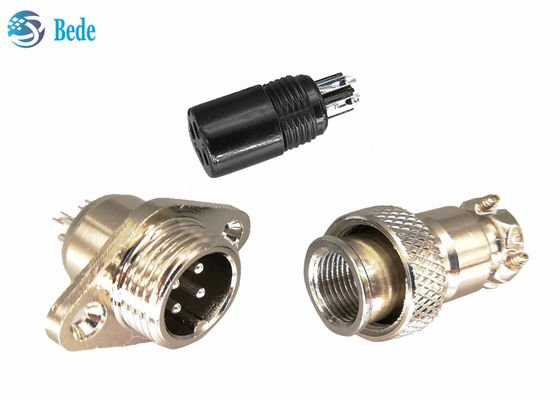 کانکتورهای دایره ای درجه صنعتی مقاوم با فلنج لوزی M12 3A 200V با 5 6 7 پین