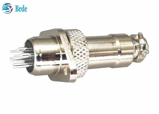 کانکتورهای دایره ای درجه صنعتی مقاوم با فلنج لوزی M12 3A 200V با 5 6 7 پین