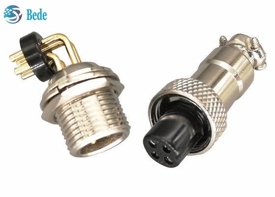 2 4 پین Gx12 3 پین کانکتور PCB جوش 90 درجه پین 3A 200V