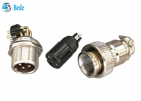 2 4 پین Gx12 3 پین کانکتور PCB جوش 90 درجه پین 3A 200V