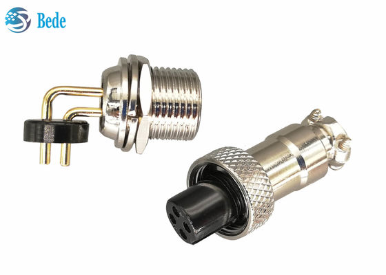 کانکتور هوانوردی GX12 لحیم کاری PCB 2 تا 7 پین با پین های زاویه دار 3A 200V