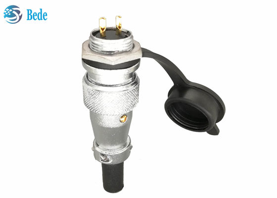 کانکتورهای دایره ای آلیاژ زنک کروم 2 3 4 پین 10A 500V با پوشش گرد و غبار