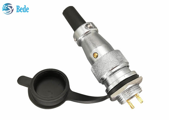 کانکتورهای دایره ای آلیاژ زنک کروم 2 3 4 پین 10A 500V با پوشش گرد و غبار