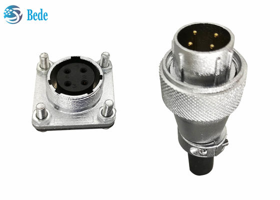 WS20 5 6 7 8 پین اتصال دایره ای با فلنج مربع و پوشش گرد و غبار 500V 10A