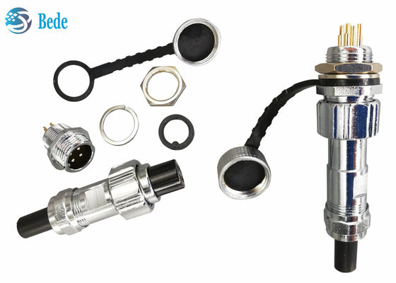 IP68 M16 Waterproof Circular Connectors Panel Mounting 6~10 Pin 4A 200V