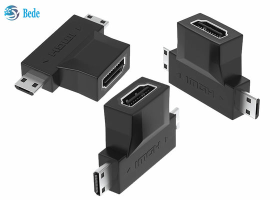 تقویت‌کننده HDMI 2 در 1 با روکش طلایی 1080P، HDMI A ماده به HDMI Micro و Mini