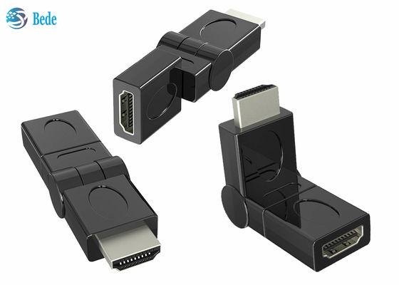 HDMI طلا شده مرد به زن آداپتور چرخش 90 180 270 360 درجه چرخش