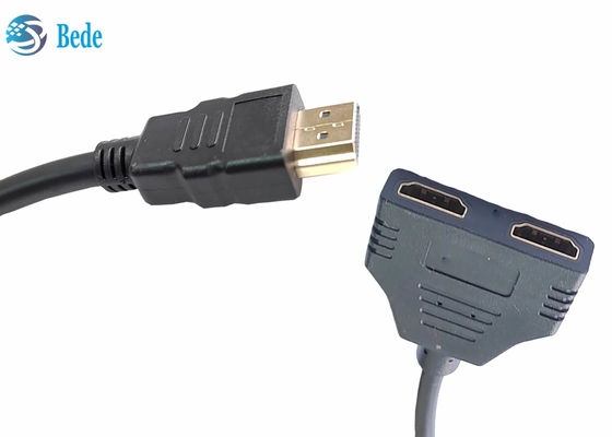 1 ورودی 2 خروجی Full HD 1080P 3D4K HDMI اسپلیتر برای مانیتورهای دوگانه تکرار / آینه
