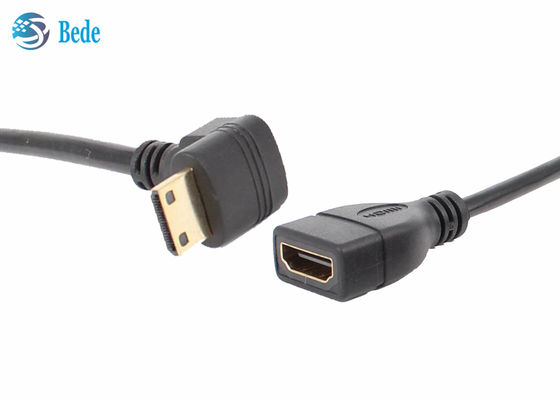 مبدل کابل مینی HDMI زاویه دار نر به HDMI ماده، کانکتور 4 جهت بالا-پایین-چپ-راست