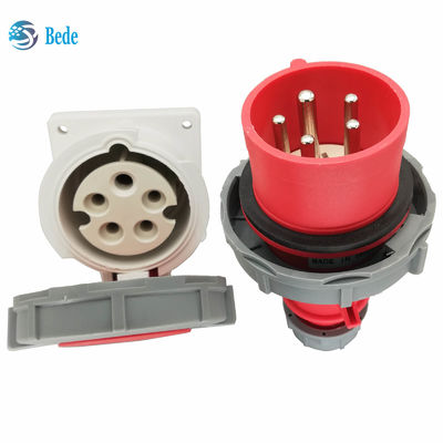 ضد آب IP67 سوکت های صنعتی 5Pins 3P + N + E 16Amp و 32Amp نوع نصب پانل