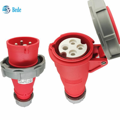 IP67 سوکت قطب صنعتی 4 پین ((3P+E) 16 و 32 آمپر