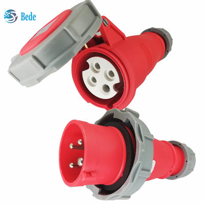 IP67 سوکت قطب صنعتی 4 پین ((3P+E) 16 و 32 آمپر