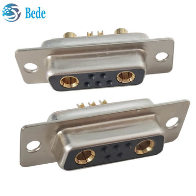 کانکتور D-Sub با جریان بالا، طرح‌بندی DB 7W2، کانکتور مادگی با سبک خاتمه فنجانی لحیم‌کاری و 500 چرخه جفت‌گیری