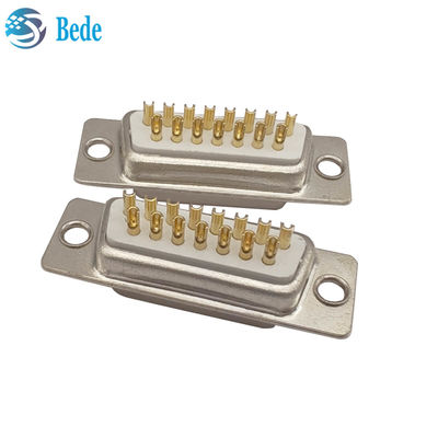 کانکتورهای D-Sub 15 مادگی درجه یک مقاومت عایق 5000 مگااهم حداقل سبک کانکتور D-SUB 15