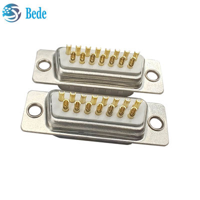 کانکتورهای D-Sub 15 مادگی درجه یک مقاومت عایق 5000 مگااهم حداقل سبک کانکتور D-SUB 15