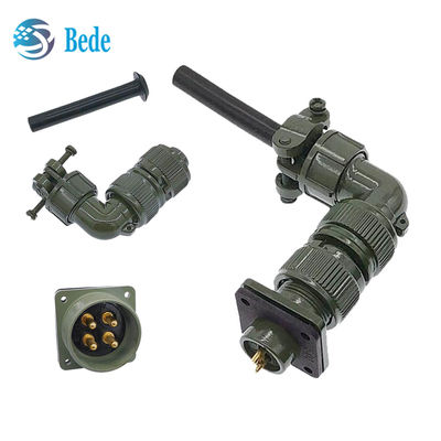 اتصال‌دهنده دایره‌ای صنعتی سری MIL-DTL-5015 MS3108A، اتصال‌دهنده رزوه دار آرنجی