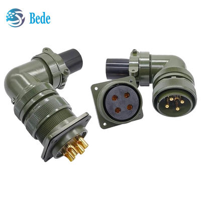 اتصال‌دهنده دایره‌ای صنعتی سری MIL-DTL-5015 MS3108A، اتصال‌دهنده رزوه دار آرنجی