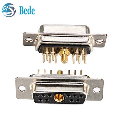 11W1 ترکیب D Sub Connectors مرد / زن مخلوط سیگنال جریان بالا و کواکسیال