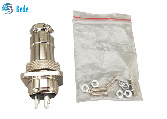 اتصال دهنده هوانوردی 9 پین دایره ای نصب شده روی پنل - کانکتور هوانوردی 2 پین GX20 با فلنج مربعی M19 مجموعه نر و ماده