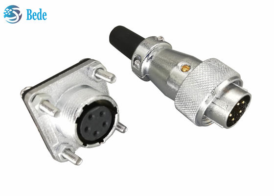 9 10 12 14 پین 400V 5A WS20 اتصال دایره ای با فلنج مربع و پوشش گرد و غبار